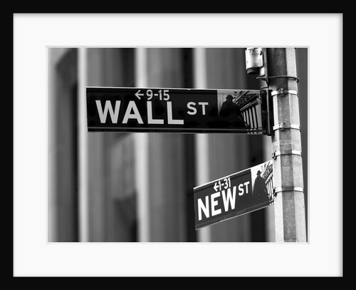 Wall street sign, New York by Assaf Frank